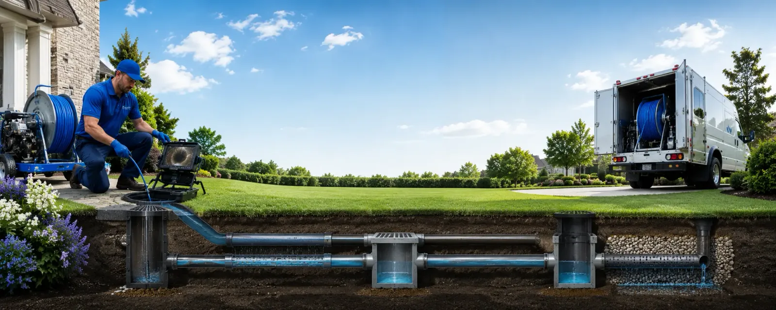 Outdoor drain cleaning information for Hutchins, TX